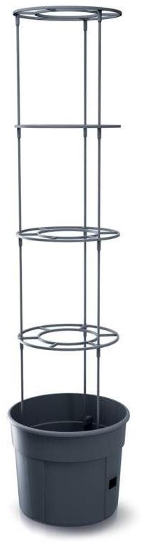 PROSPERPLAST Květináč na pěstování rajčat TOMATO GROWER, 39,2 cm, výška: 153 cm, antracit