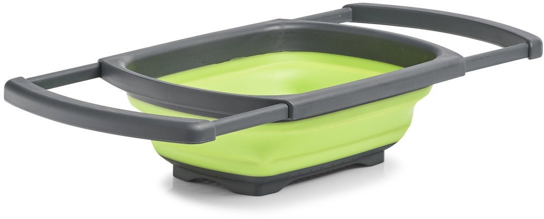 Zeller Skládací cedník roztahovací plast 44 × 29,8 × 5,2 cm, zelený