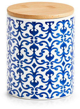 Zeller Keramická dóza Maroko 600 ml, 9,5 × 12,2 cm, modrobílá