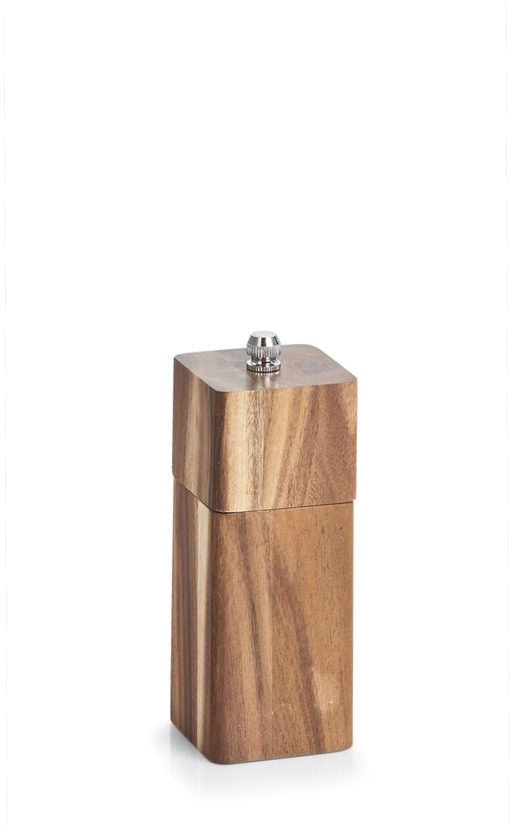 Zeller Mlýnek na sůl a pepř akácie hranatý malý 5 × 5 × 13,5 cm