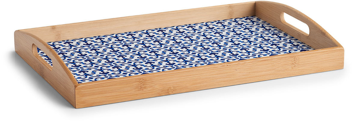 ZELLER Servárovací podnos motiv Maroko, bambus 44 × 30 × 5,5 cm