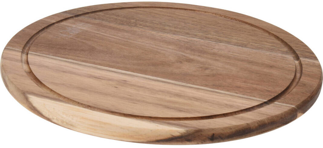 EH Excellent Houseware Krájecí prkénko z akáciového dřeva, kulaté, průměr 30 cm