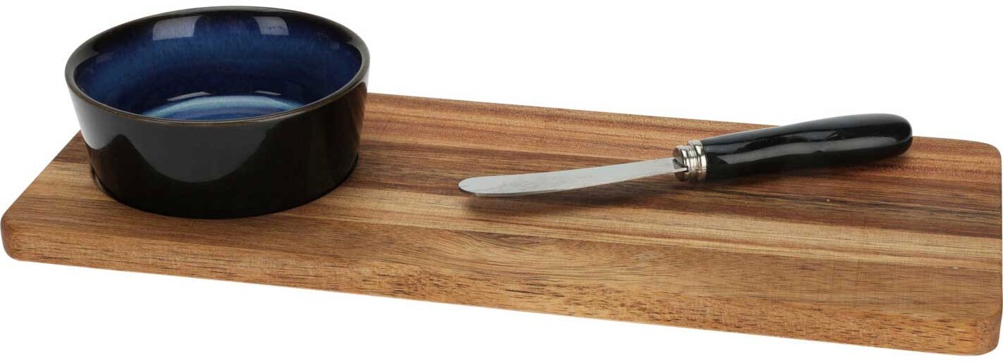 EH Excellent Houseware Servírovací set, s modrou miskou a nožem