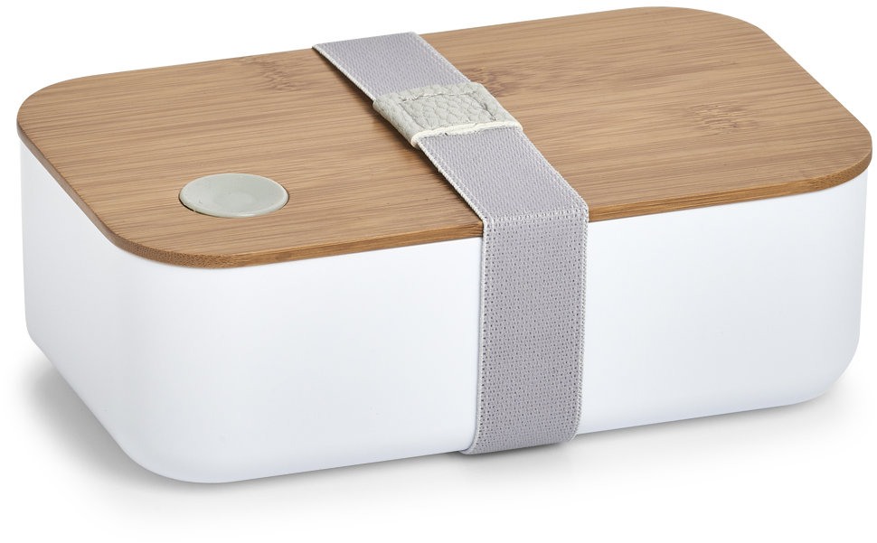 Svačinový box Zeller, 19,3 × 11,8 × 6,8 cm, bílý