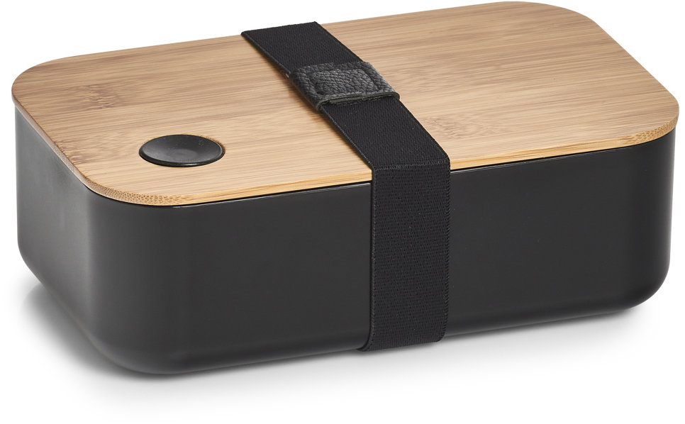 Svačinový box Zeller plast bambus 19,3 × 11,8 × 6,8 cm černý