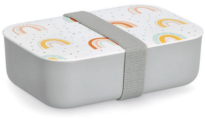 Zeller Svačinový box plast, bambus 19 × 12,5 × 6 cm, motiv Duha