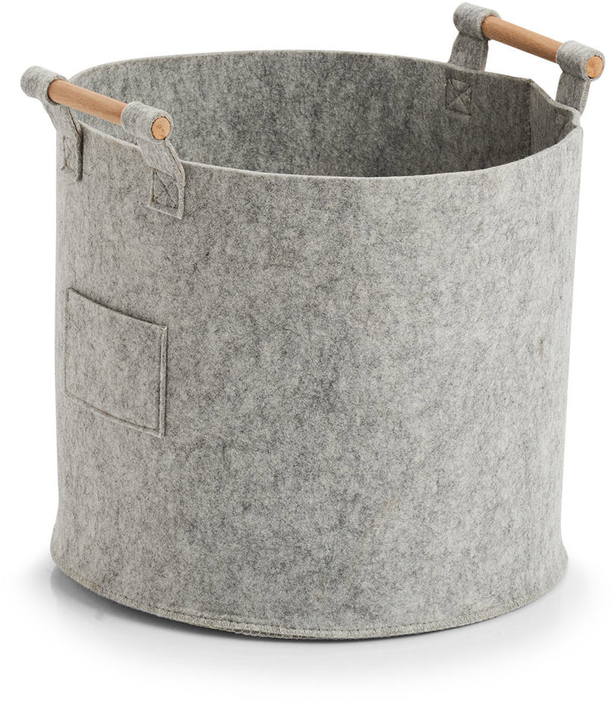 ZELLER Úložný box filcový kulatý 35 × 32,5 cm, světle šedý