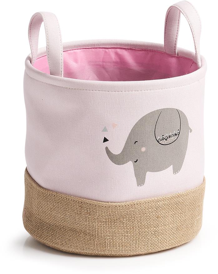 ZELLER Dětský úložný box motiv slon, růžový 30 × 29 cm