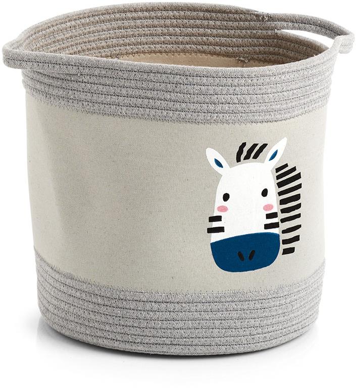 ZELLER Dětský úložný box motiv zebra, bavlněný 30 × 30 cm
