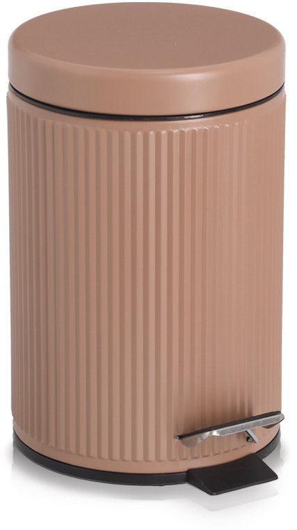ZELLER Koupelnový odpadkový koš kovový moka 3 l, 17 × 26 cm