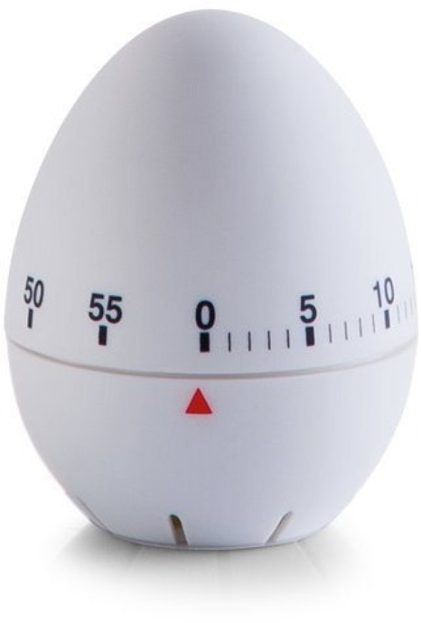 ZELLER Minutka mechanická bílá, plast 6 × 7,7 cm