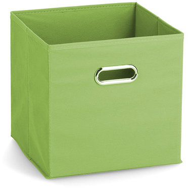ZELLER Úložný box textilní, 28 × 28 × 28 cm, zelený