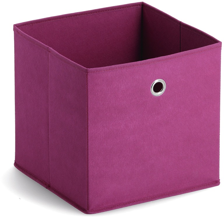 ZELLER Úložný box textilní, 28 × 28 × 28 cm, fialový