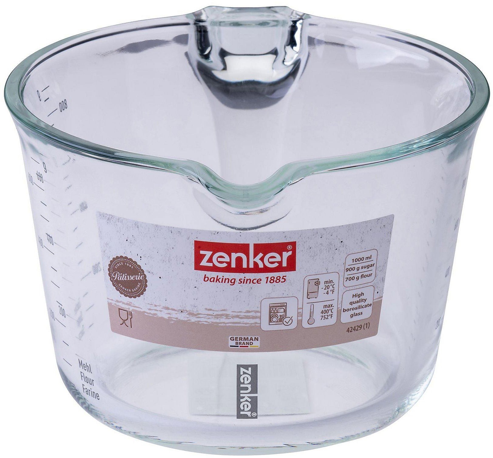 ZENKER Odměrka 1000 ml, sklo