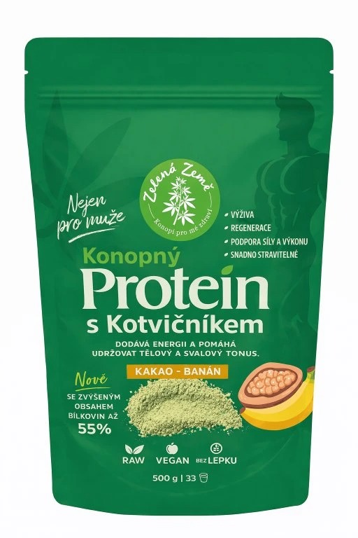 Zelená Země, Konopný protein EXTRA s kotvičníkem 500 g
