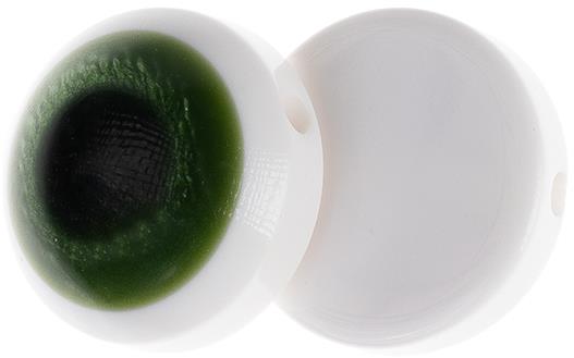 Knoflíky Žirovnice Knoflík 1,5 cm očičko zelené 349892B - sada 6 ks