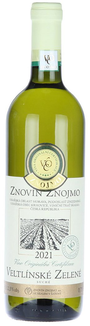 Znovín Znojmo Veltlínské zelené 2021 VOC, 0,75 l, 12,5 % vol.