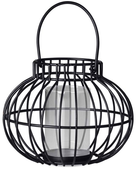 Z - TRADE Drátěná kovová lampa, 19,5 × 15,3 cm, černá