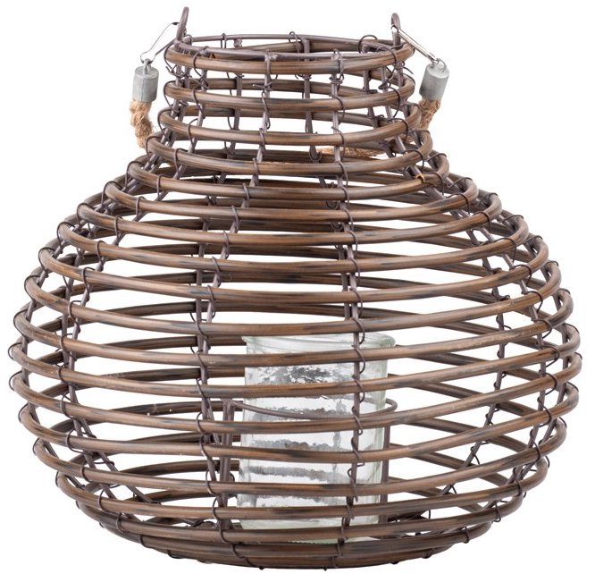 Z - TRADE Proutěná lampa s uchem, 28 × 11 × 25 cm, hnědá