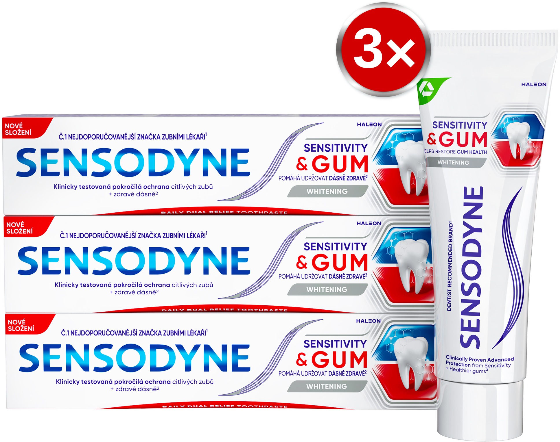 SENSODYNE Sensitivity & Gum Whitening 3× 75 ml