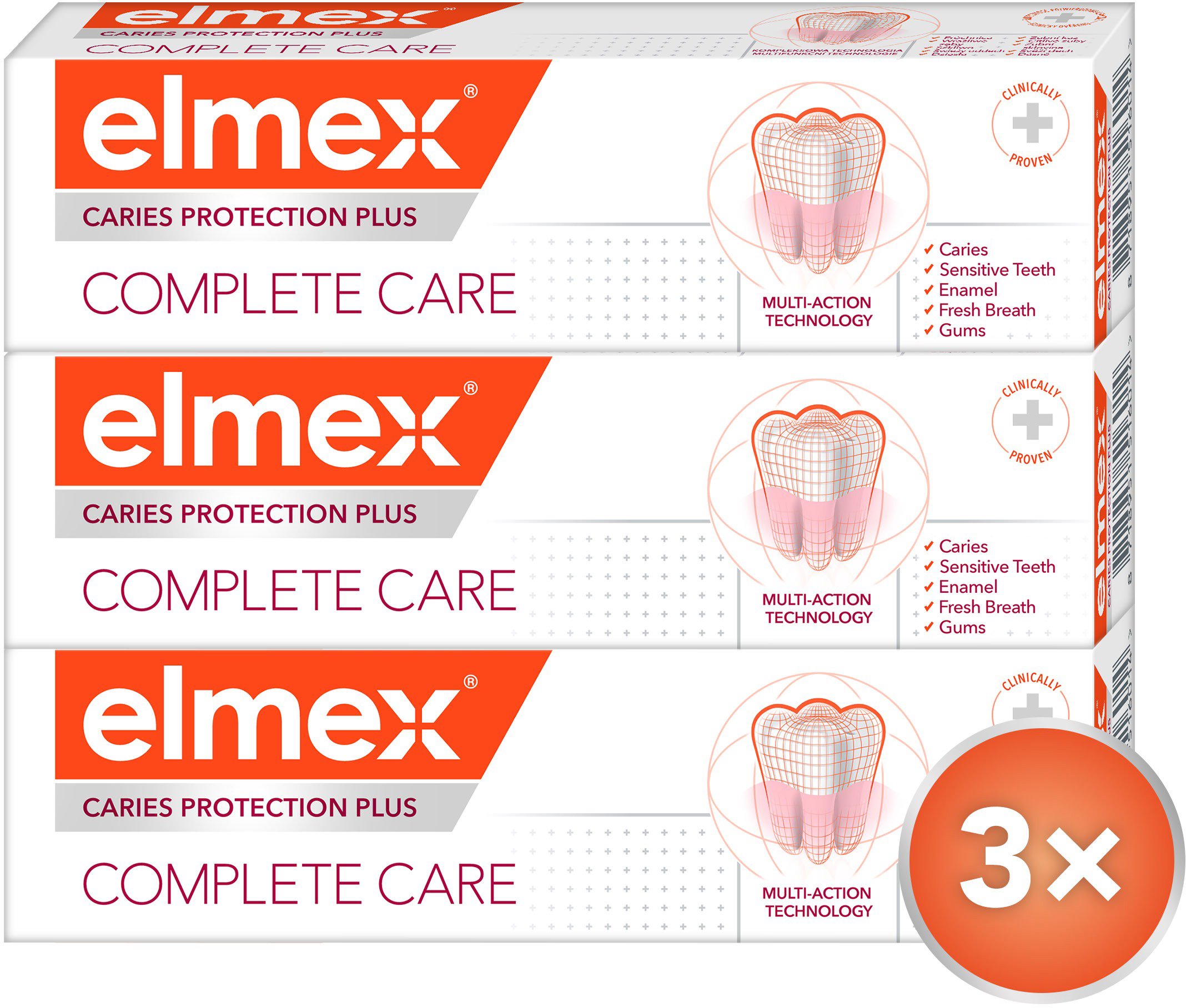 ELMEX Caries Protection Plus Complete Care 3x 75 ml