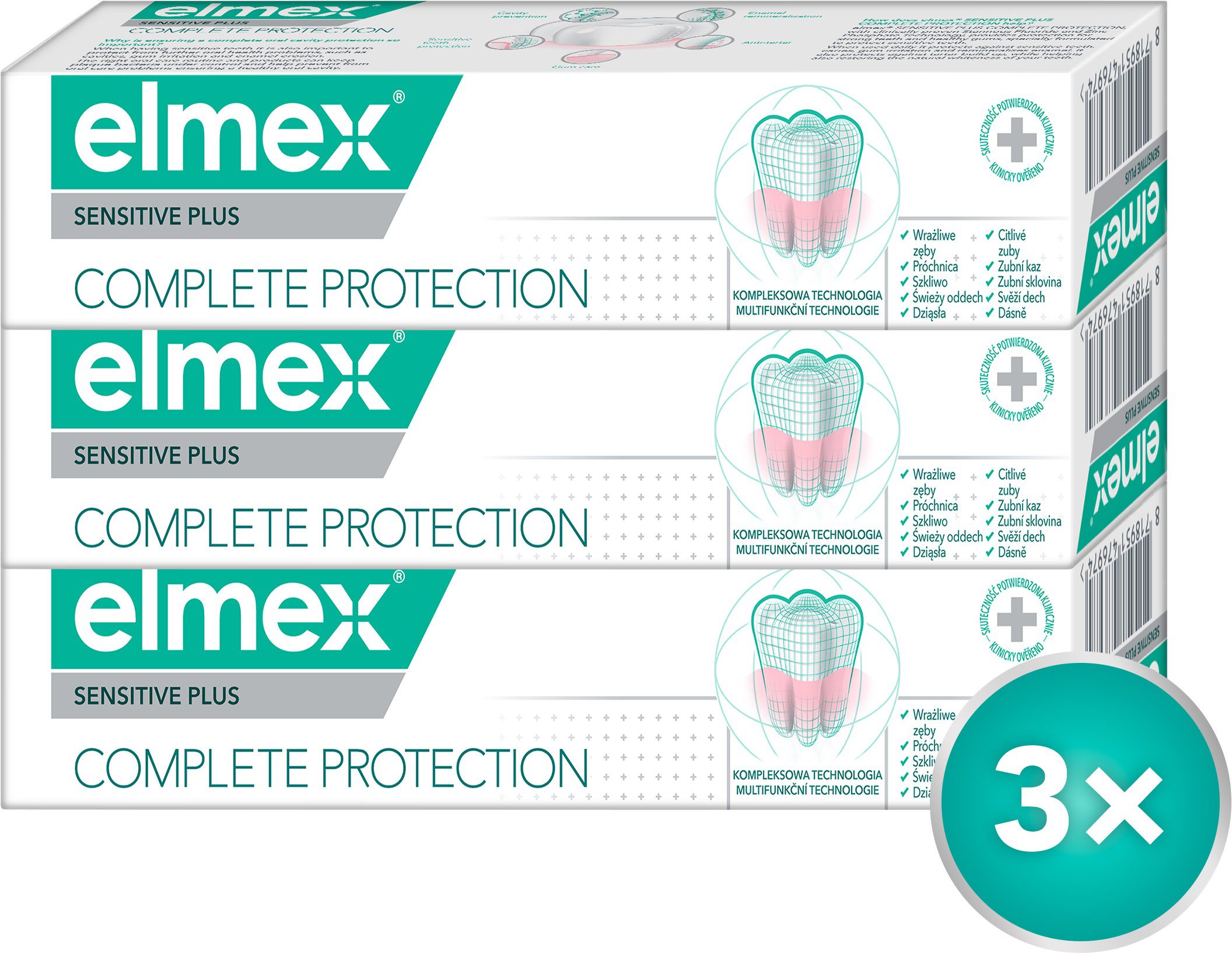 ELMEX Sensitive Plus Complete Protection 3× 75 ml