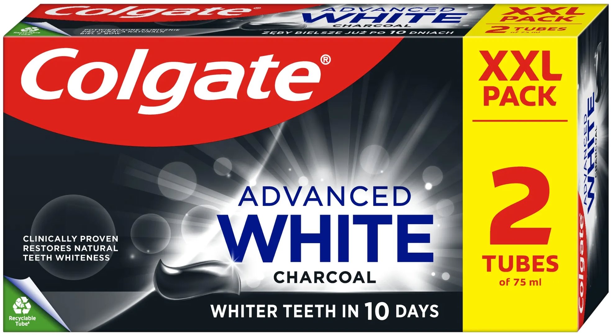COLGATE Advanced White Charcoal 2× 75 ml
