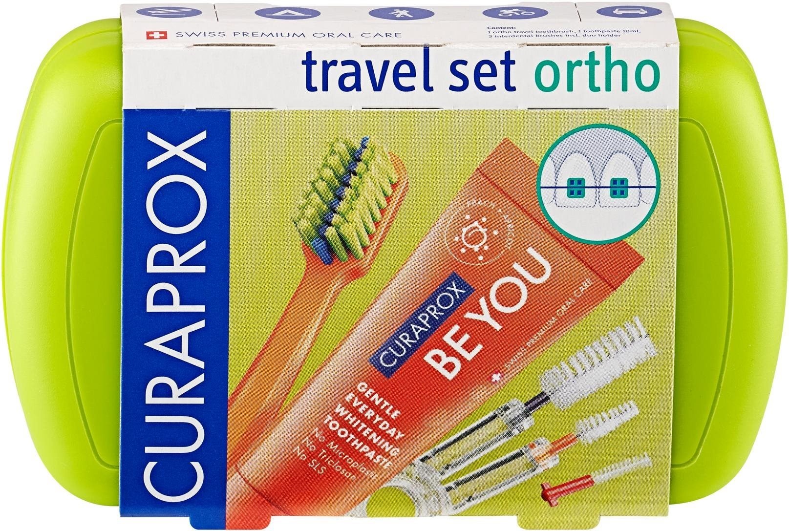CURAPROX Travel Set Ortho, zelený