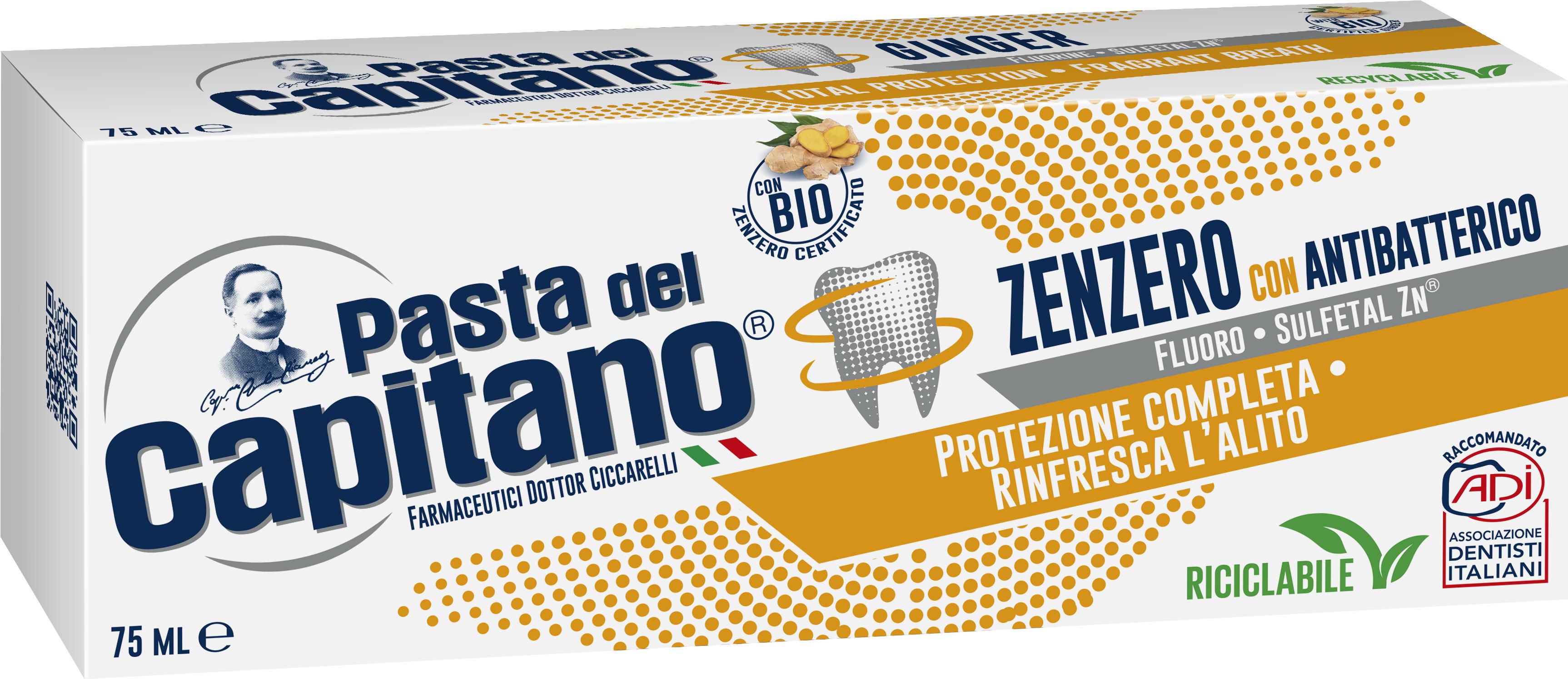 PASTA DEL CAPITANO Zenzero Noc Antibatterico 75 ml
