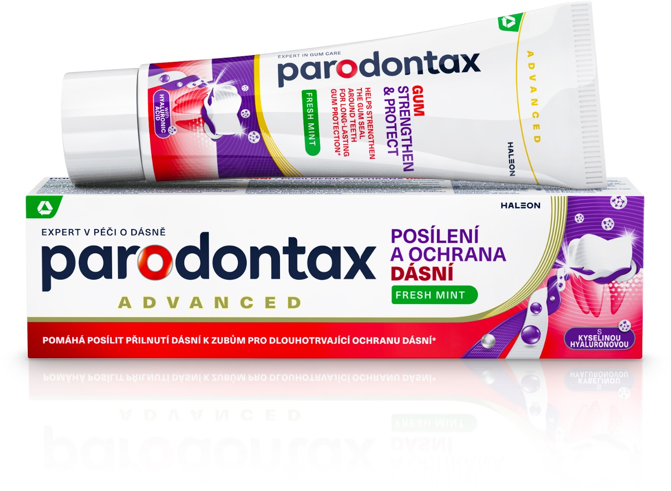 PARODONTAX Posílení a ochrana dásní Fresh Mint s kyselinou hyaluronovou 75 ml