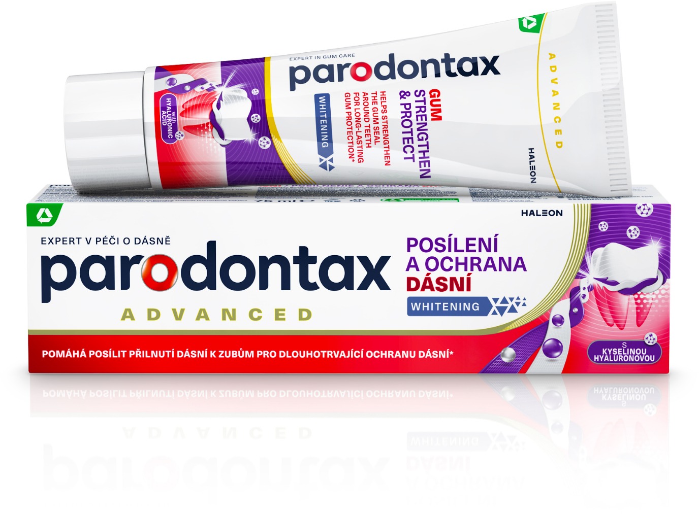 PARODONTAX Posílení a ochrana dásní Whitening s kyselinou hyaluronovou 75 ml