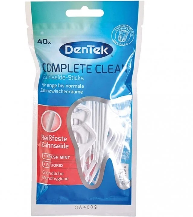 DENTEK Dentální párátka s nití 40 ks