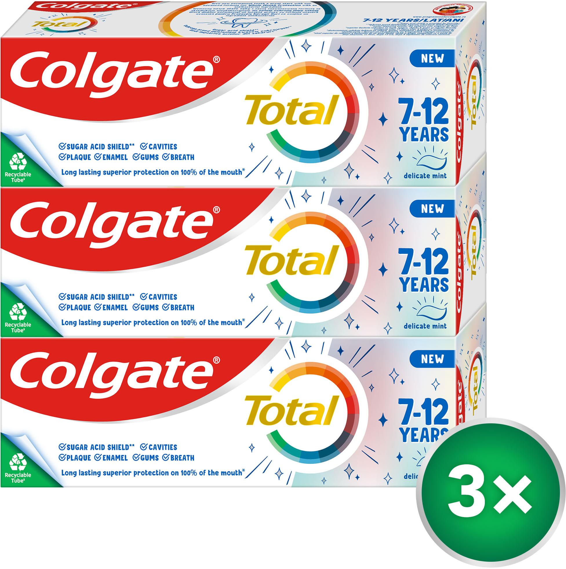 COLGATE Total Junior pro děti 7-12 let, 3× 50 ml