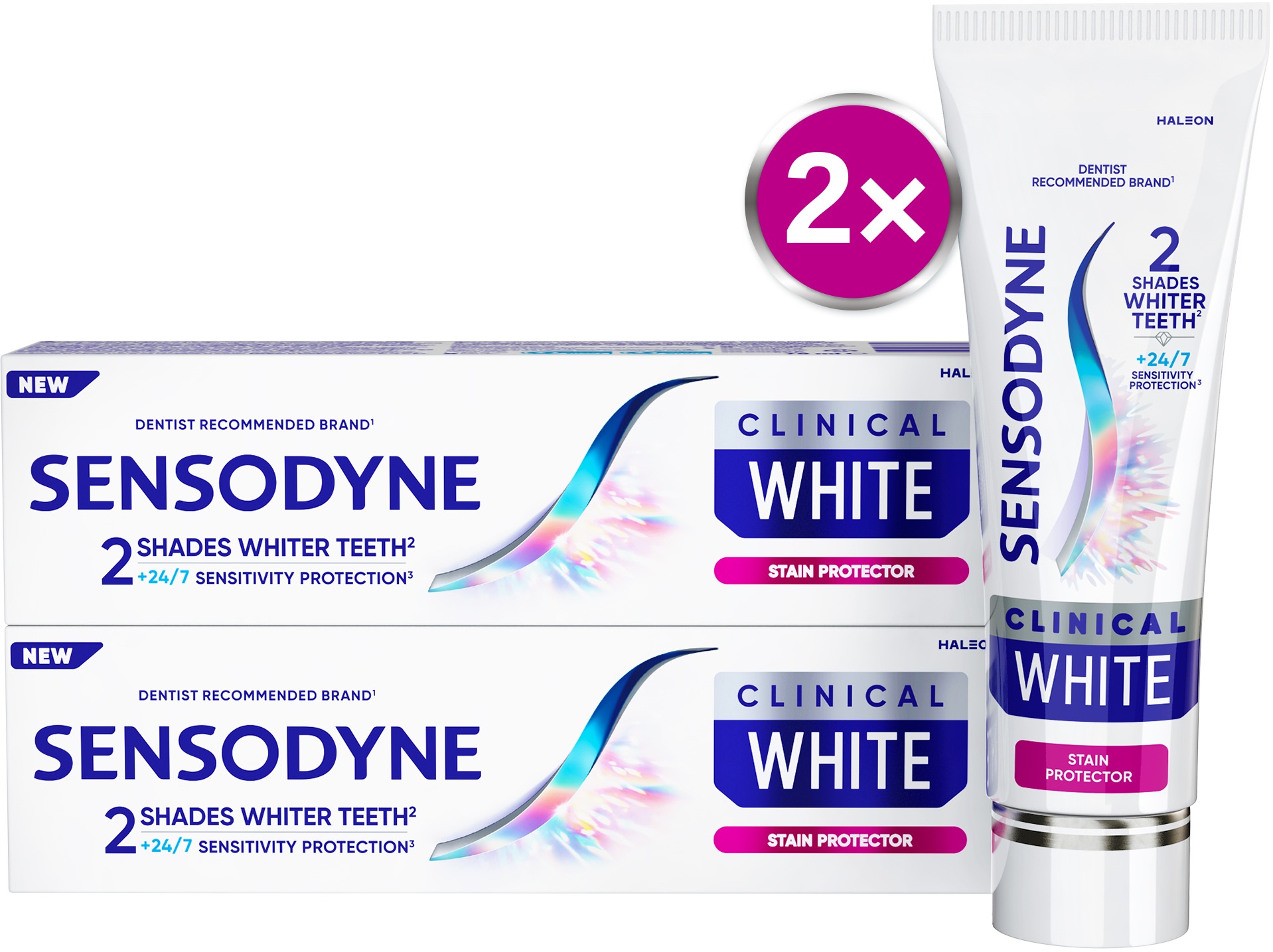SENSODYNE Clinical White Stain Protector 2× 75 ml
