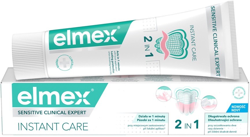 ELMEX Sensitive Clinical Expert Instant Care 2v1, 75 ml