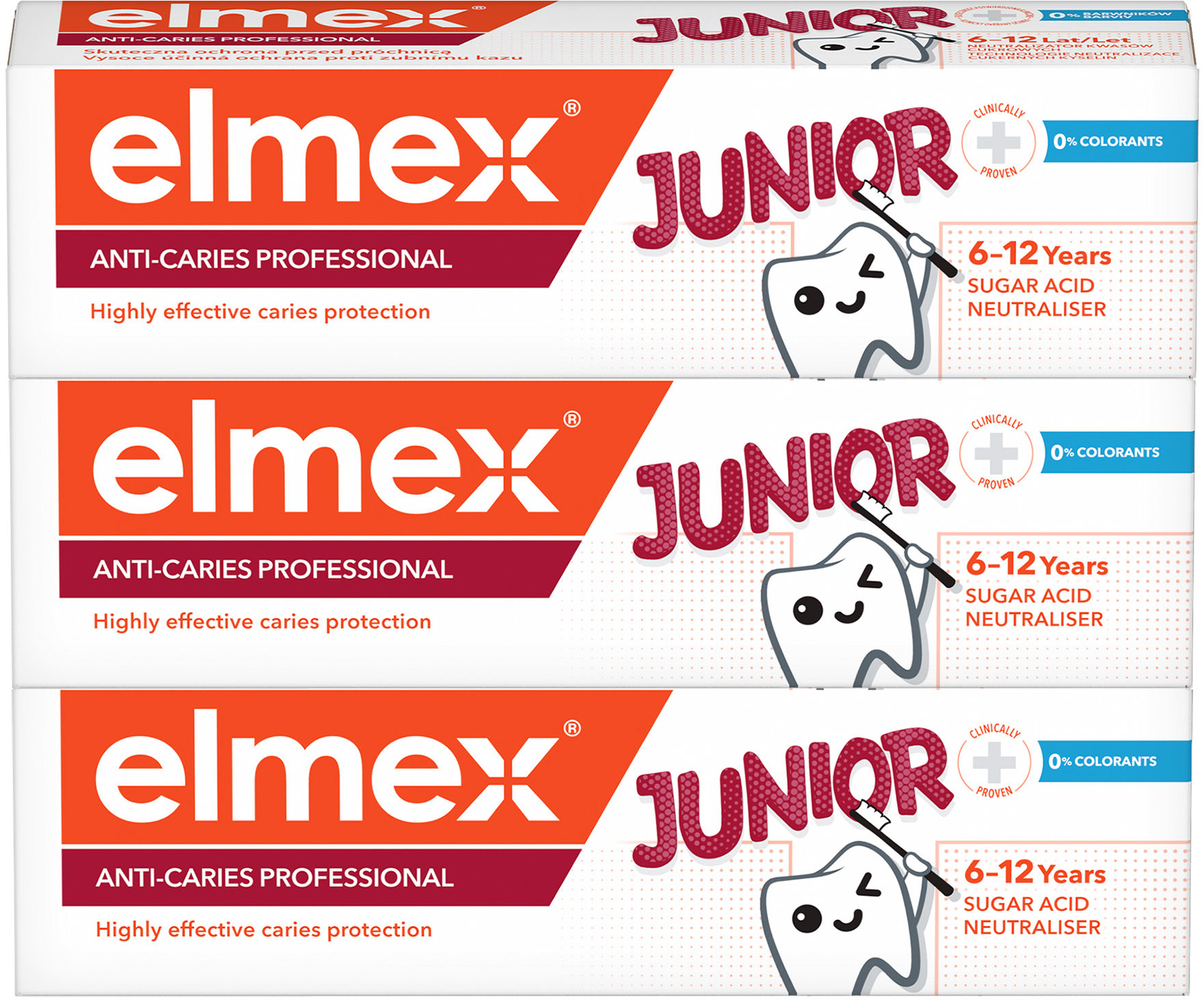 ELMEX Anti-Caries Professional Junior 3× 75ml