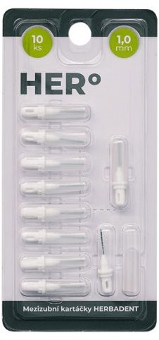 HERBADENT Hero 1,0 mm bílý, 10 ks