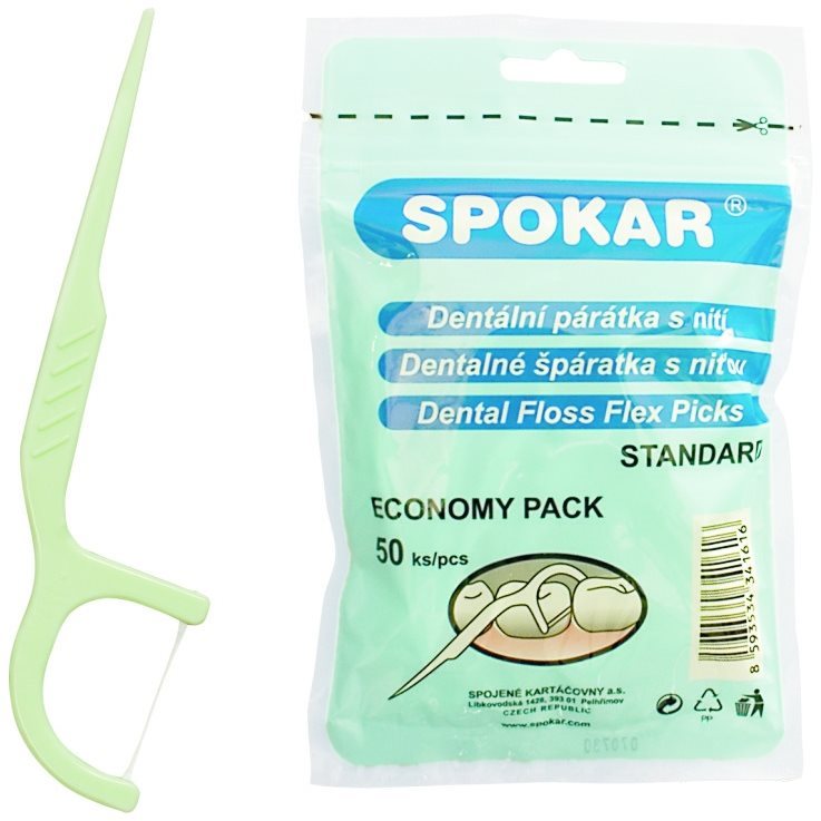 SPOKAR Dentální párátka s nití P sáček 50 ks