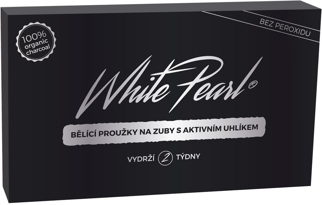 WHITE PEARL Bělicí proužky Charcoal 28 ks