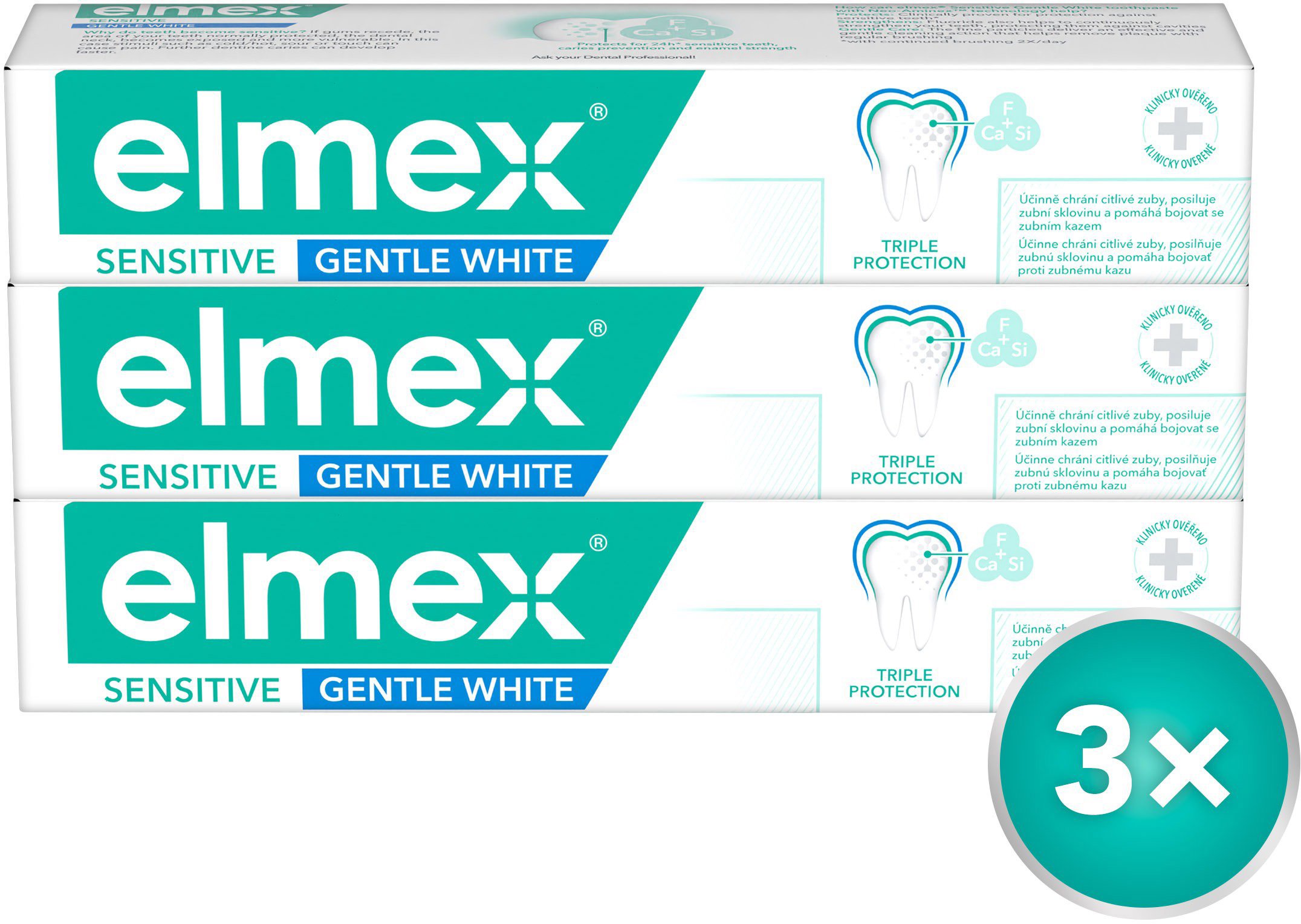 ELMEX Sensitive Gentle White 3 x 75 ml
