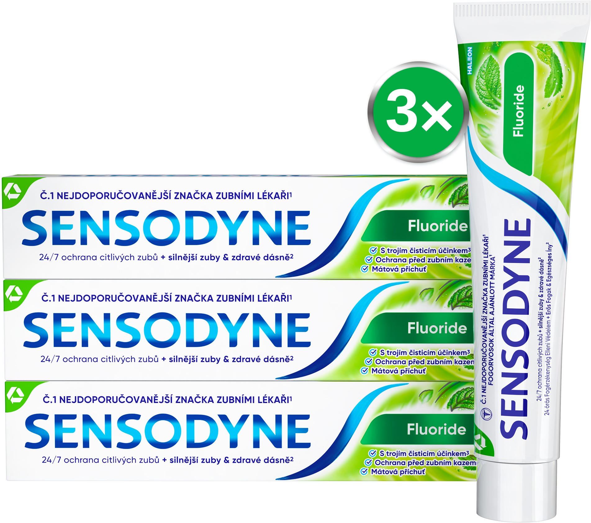 SENSODYNE Fluoride 3 × 75 ml