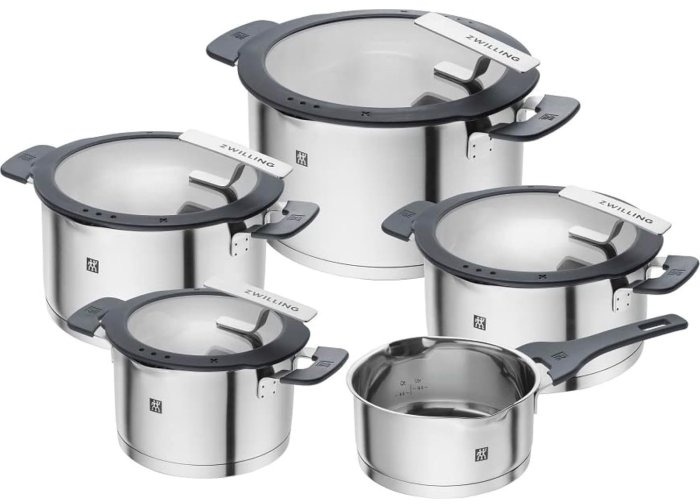Zwilling Simplify sada nádobí se slévacími poklicemi 5 ks