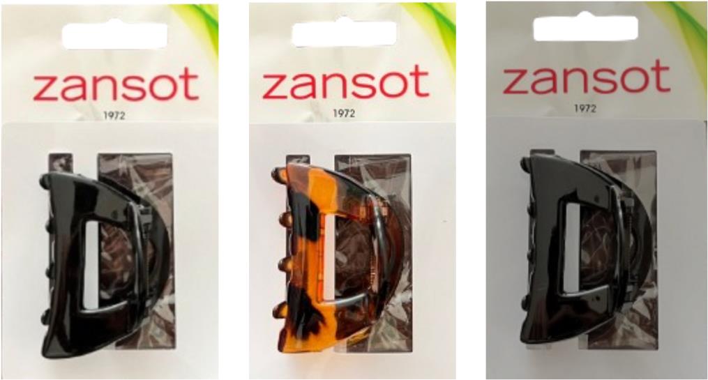 Zansot Sponka na vlasy Classic Medium 5,5 cm, 3 ks lesklá + matná + želva