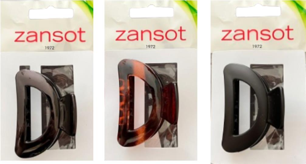 Zansot Sponka na vlasy Classic Large 8 cm, 3 ks lesklá + matná + želva