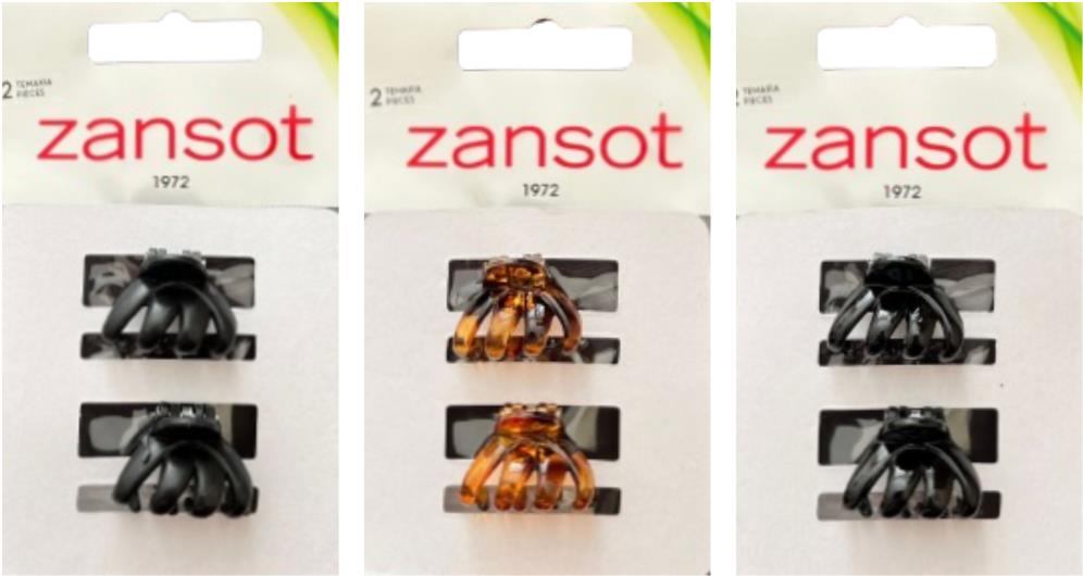 Zansot Sponka na vlasy Chobotnice Classic Small 2,5 cm, 3 ks lesklá + matná + želva