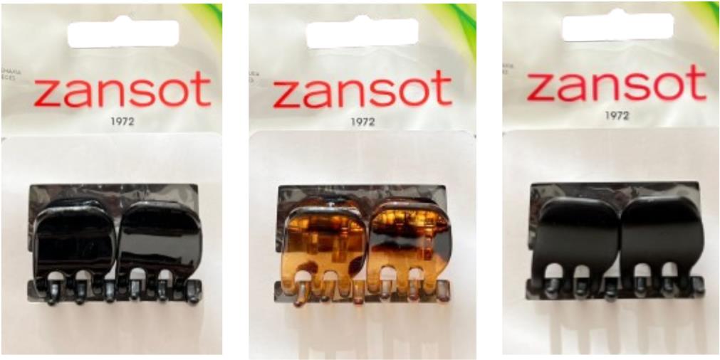 Zansot Sponka na vlasy Tress Classic Small 2,2 cm, 3 ks lesklá + matná + želva