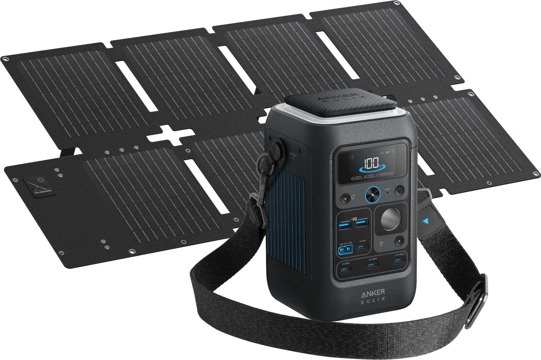 Anker SOLIX C300X DC + PS60 Portable Solar Panel