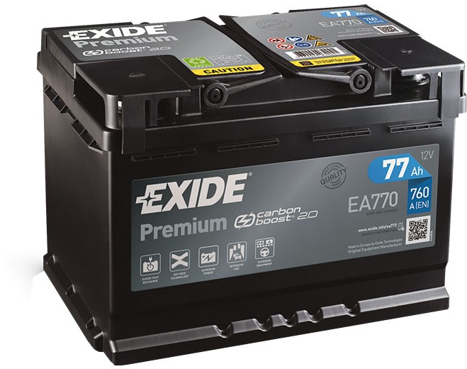EXIDE Premium 77Ah, 12V, EA770