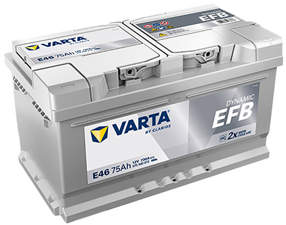 VARTA Blue Dynamic EFB 75Ah, 12V, E46