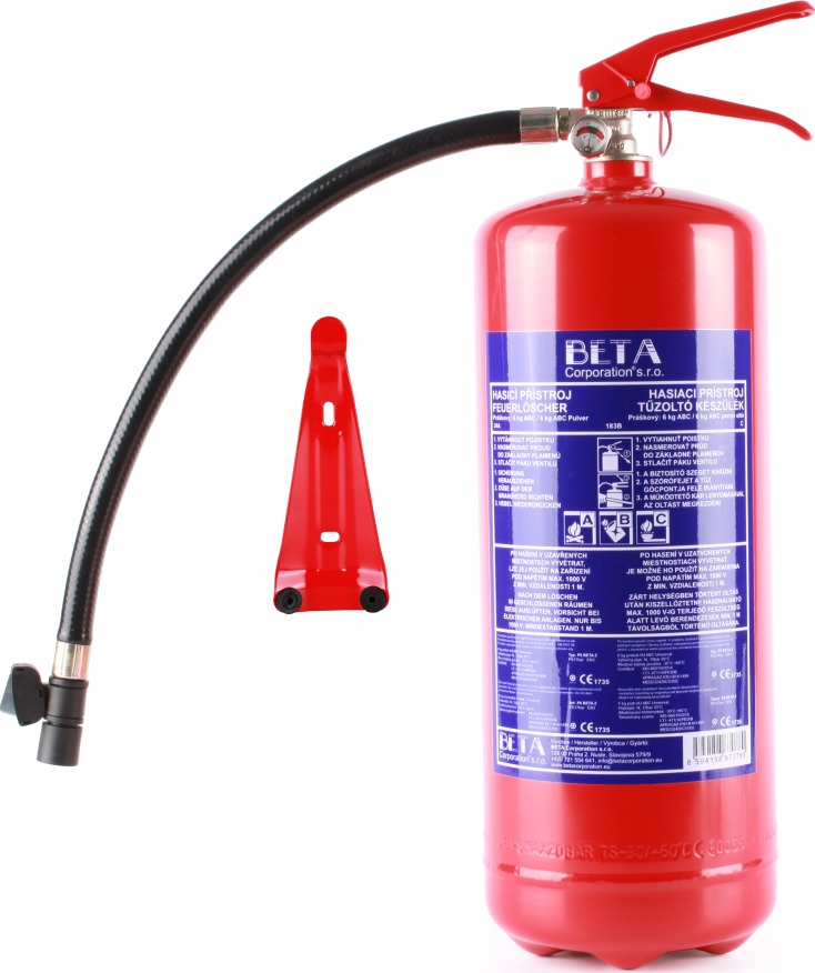 BETA práškový hasicí přístroj 6 kg P6-Beta Z vč. revize